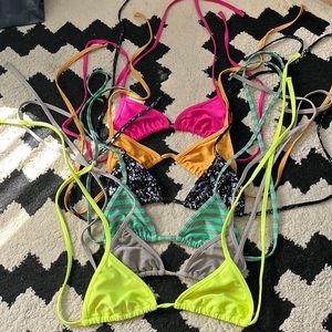 American Apparel triangle bikini tops - Small + X-Small